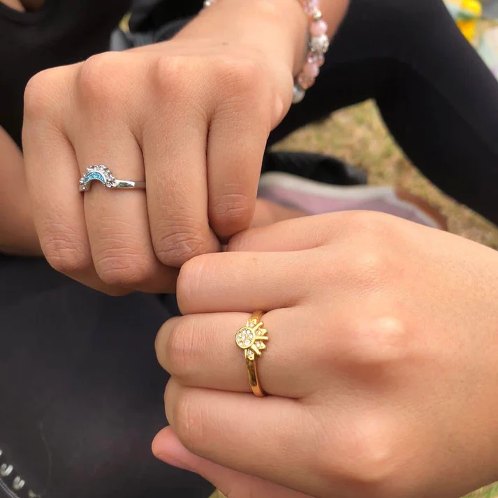 Miniatura 4 de Anillos Sol y Luna Eclipse Pareja